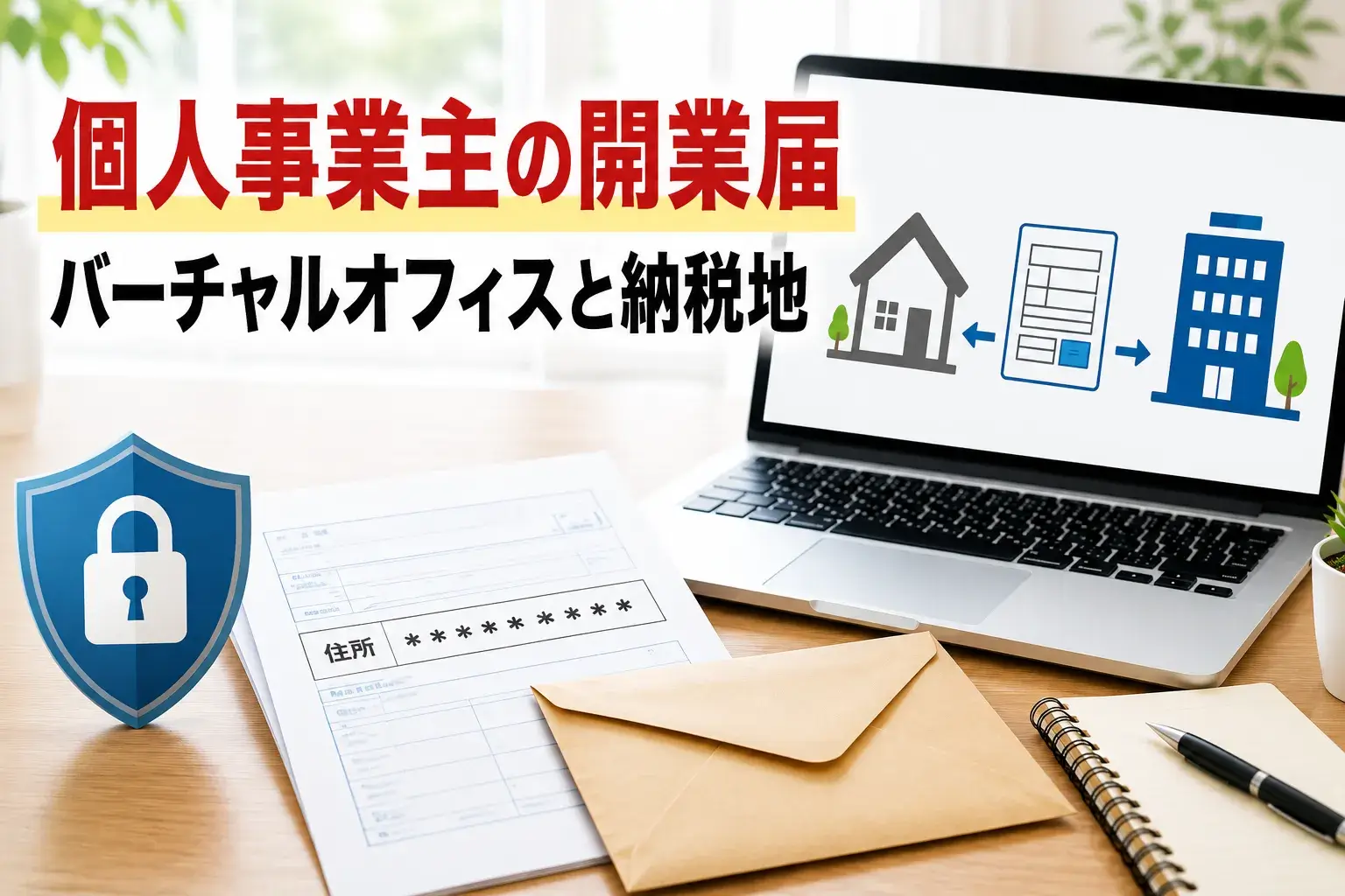 個人事業主の開業届とバーチャルオフィスの納税地